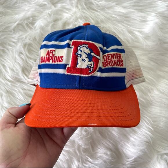 AJD | 80s Denver Broncos Hat Vintage Superstripe Snapback NFL 1980s Baseball Cap - Picture 4 of 6